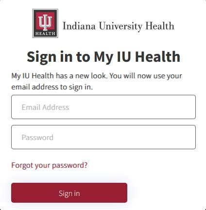 iu health portal create an account